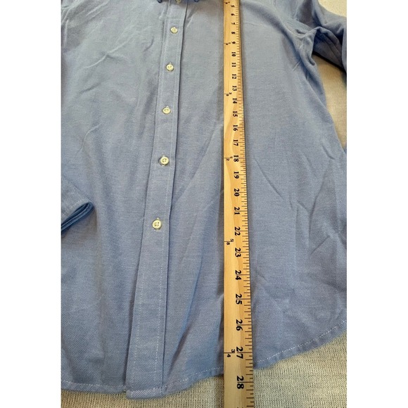 Polo Ralph Lauren Knit Oxford Button Down Shirt Light Blue XL Long Sleeve Pony - Picture 8 of 11